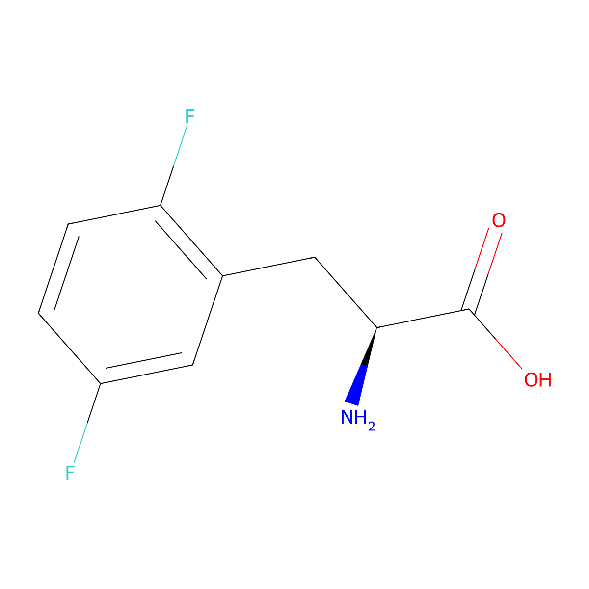 (S)-2-Amino-3-(2,5-difluoro-phenyl)-propionic acid molecular structure, CAS 31105-92-7