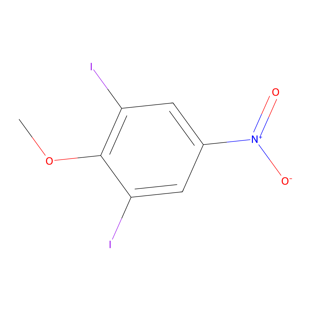 2,6-Diiodo-4-nitroanisole molecular structure, CAS 31106-75-9
