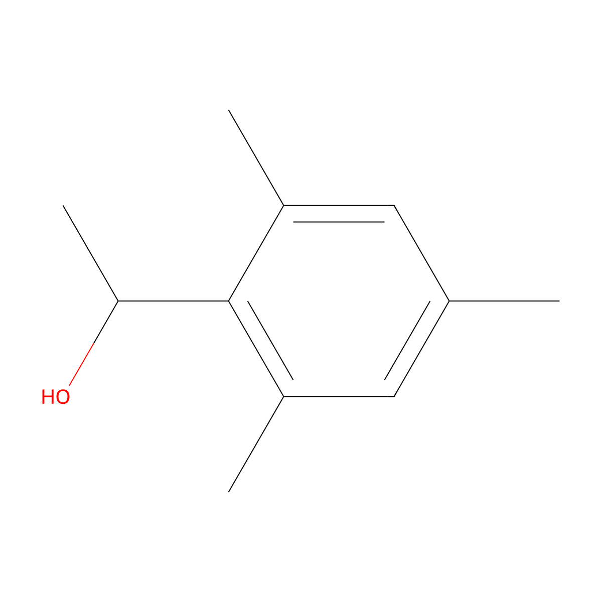 1-(2,4,6-Trimethylphenyl)ethan-1-ol molecular structure, CAS 31108-34-6
