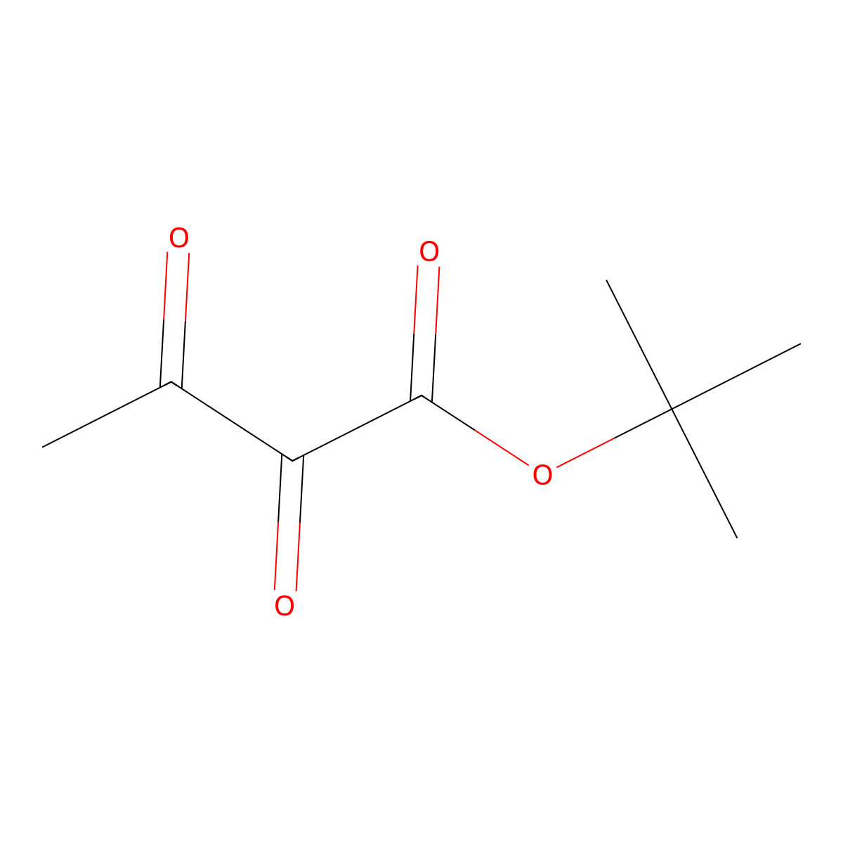 Tert-butyl 2,3-dioxobutanoate molecular structure, CAS 31108-35-7
