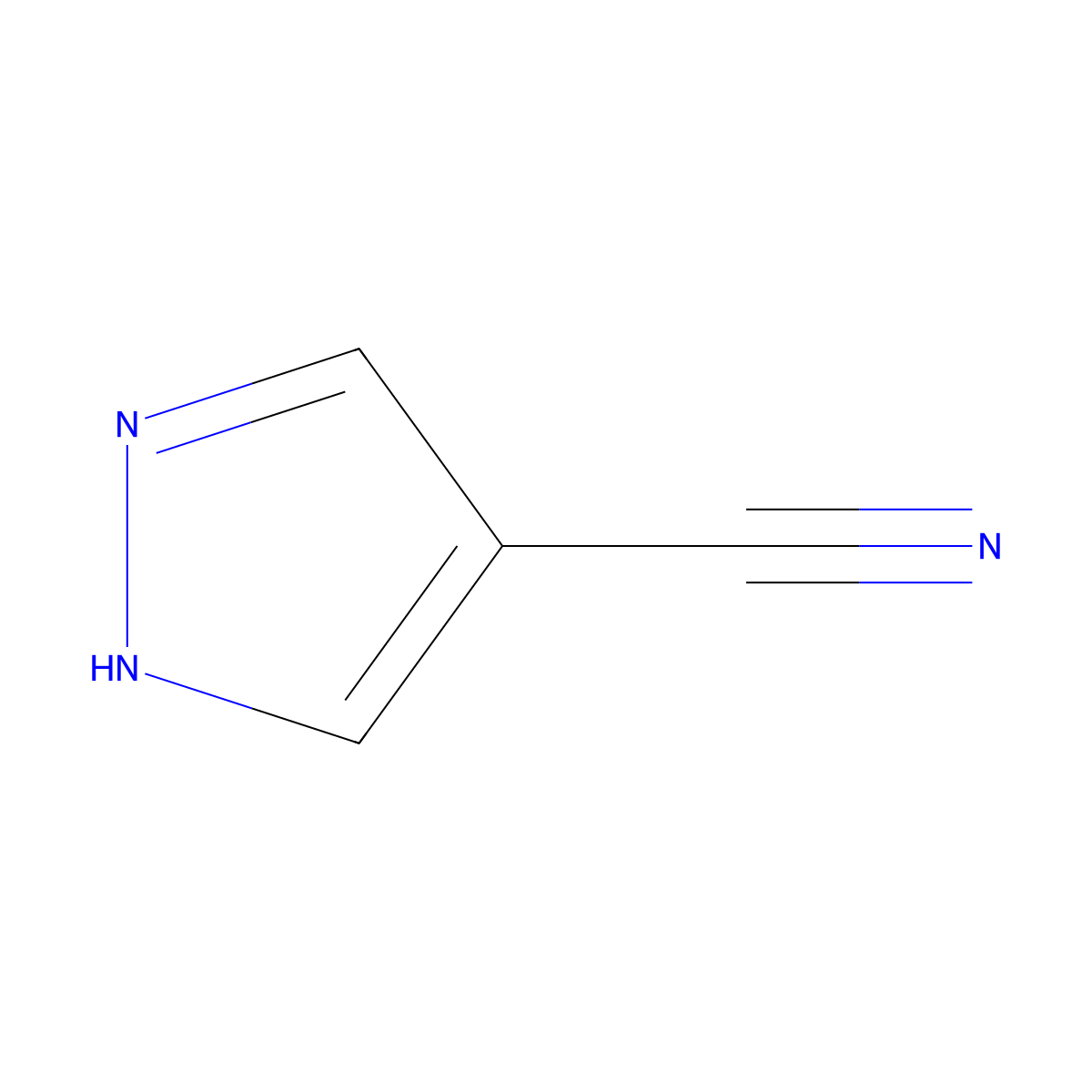 1H-Pyrazole-4-carbonitrile molecular structure, CAS 31108-57-3
