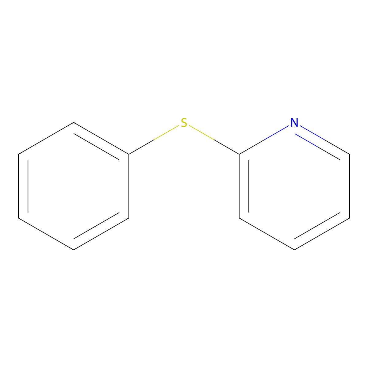 2-Phenylthiopyridine molecular structure, CAS 3111-54-4