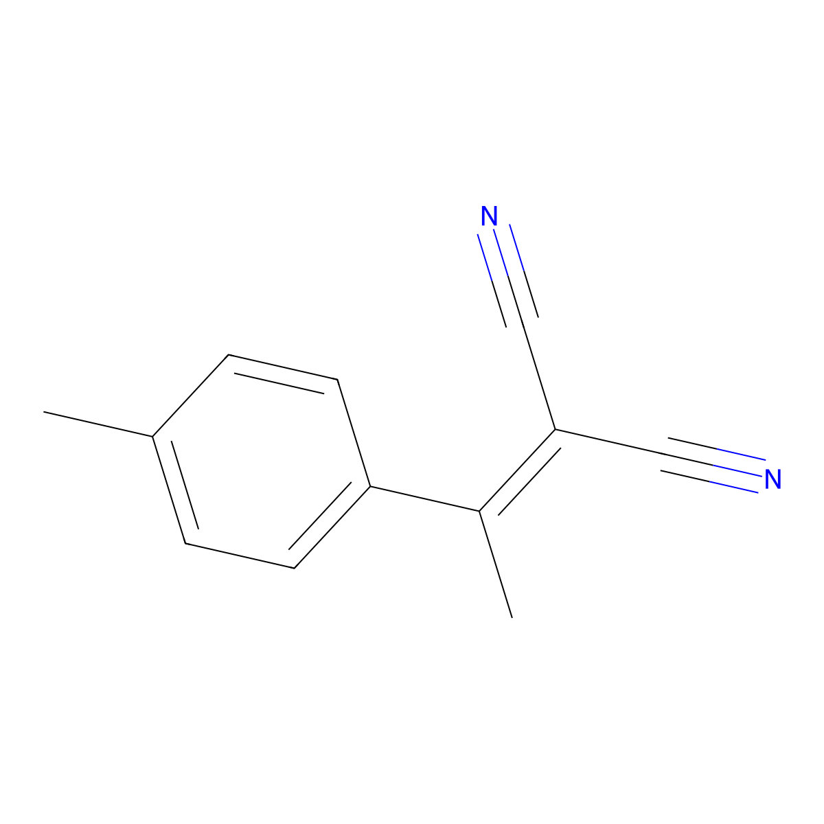 [1-(4-Methylphenyl)ethylidene]malononitrile molecular structure, CAS 3111-61-3