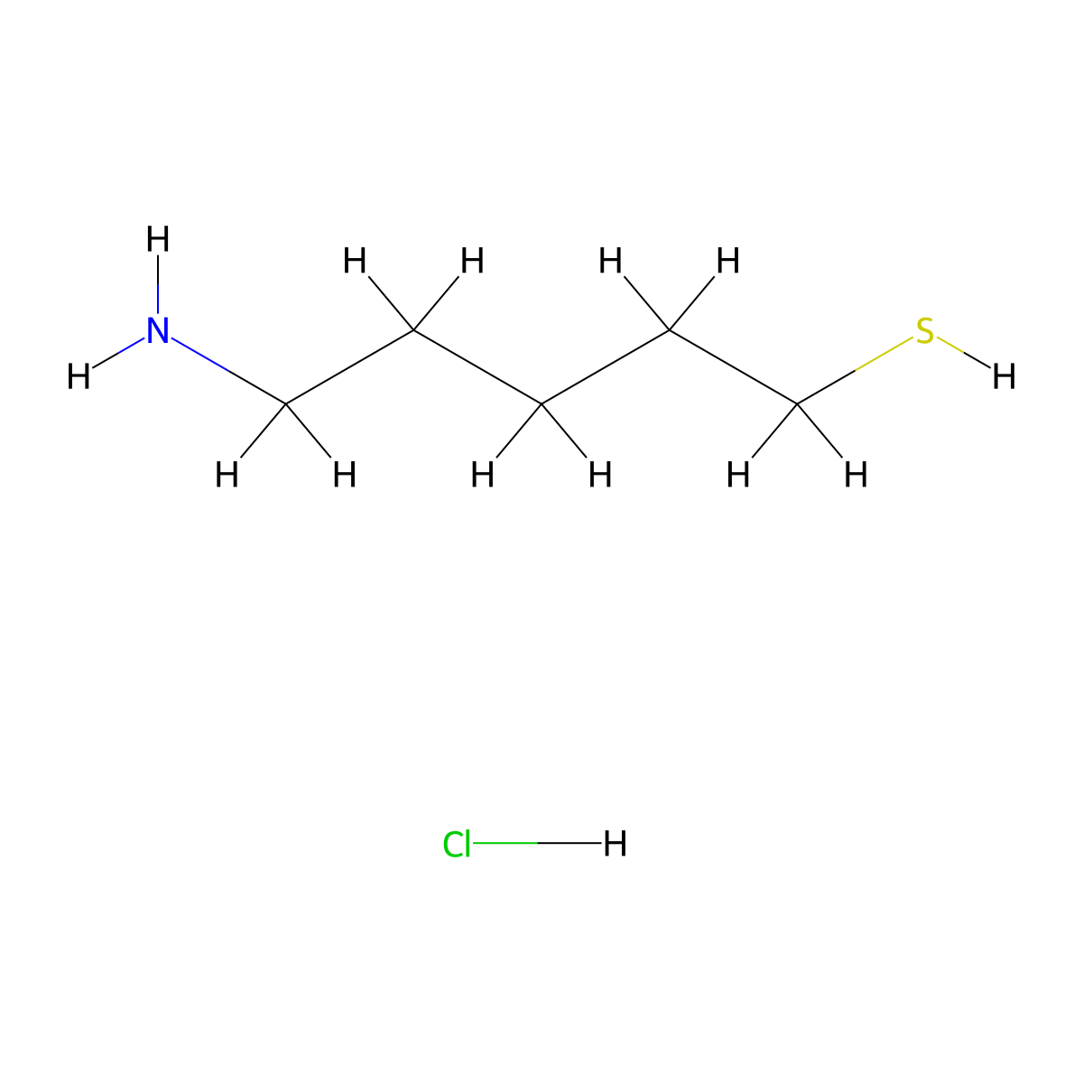 5-Aminopentane-1-thiol hydrochloride molecular structure, CAS 31110-78-8