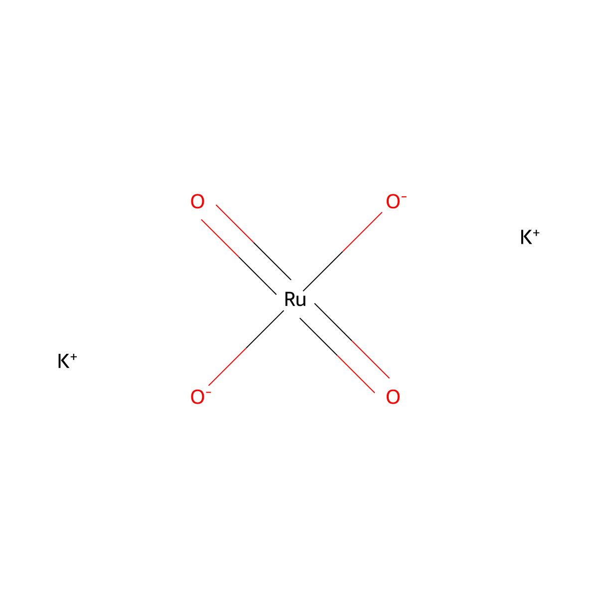 Ruthenate (RuO42-), potassium (1:2) molecular structure, CAS 31111-21-4