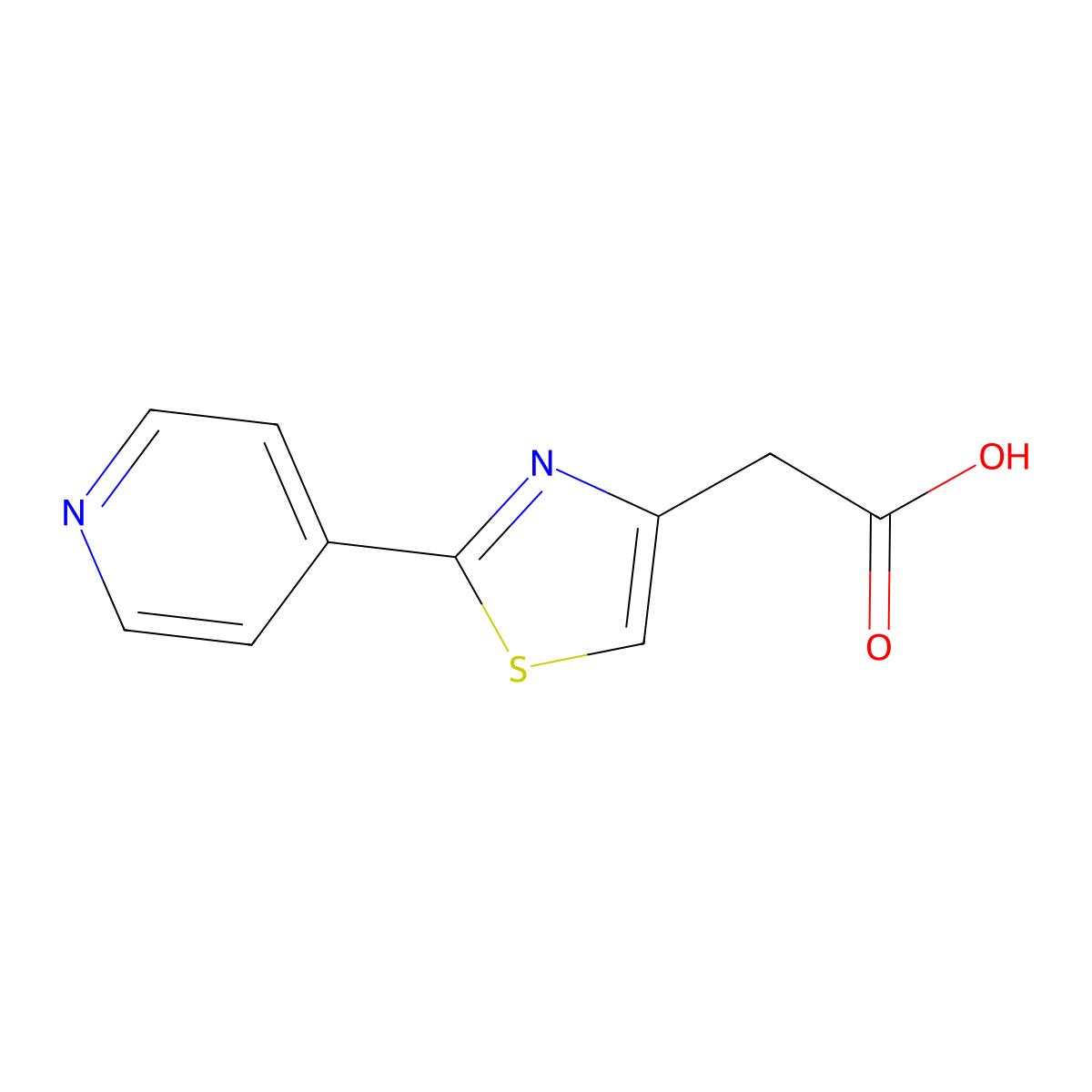(2-Pyridin-4-yl-thiazol-4-yl)-acetic acid molecular structure, CAS 31112-92-2