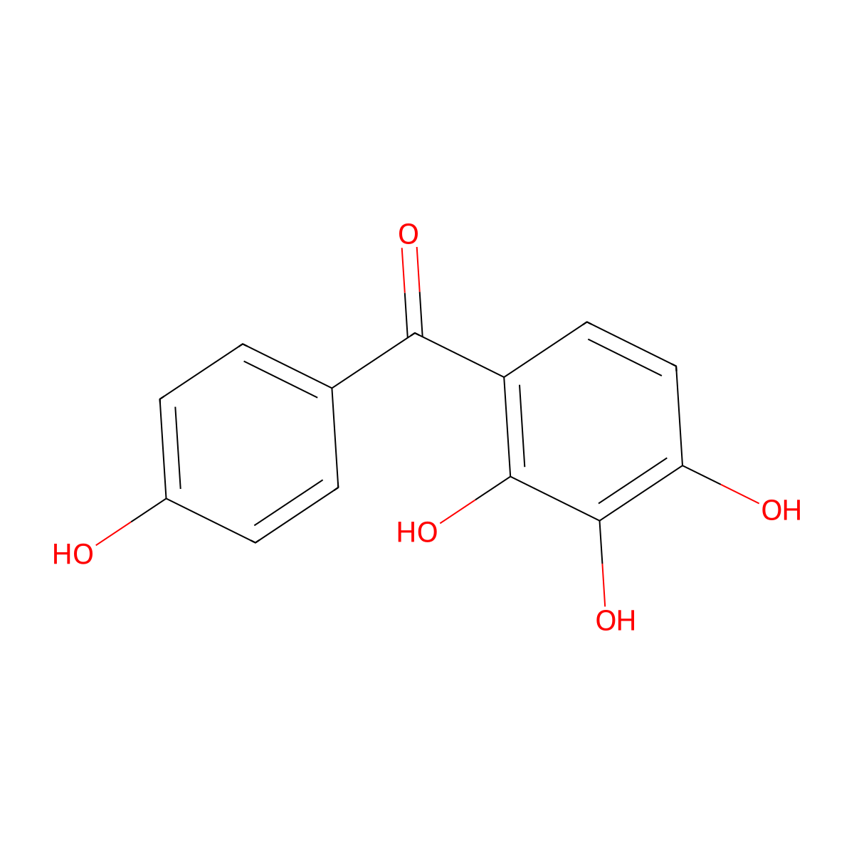 2,3,4,4'-Tetrahydroxybenzophenone molecular structure, CAS 311127-54-5