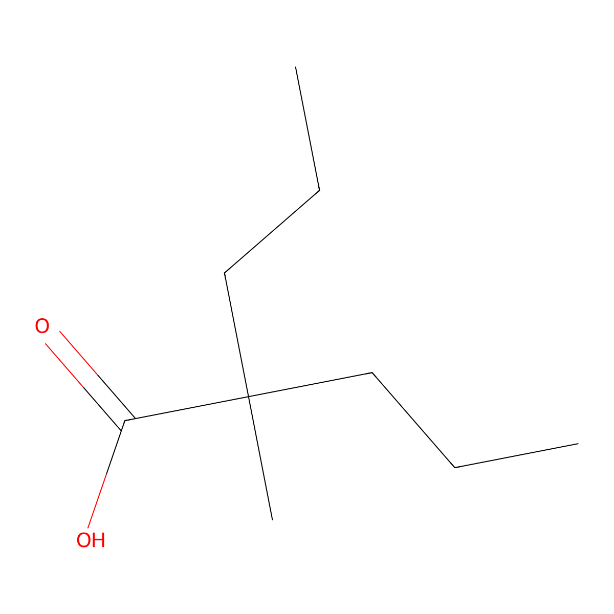 2-Methyl-2-n-propylpentanoic acid molecular structure, CAS 31113-56-1