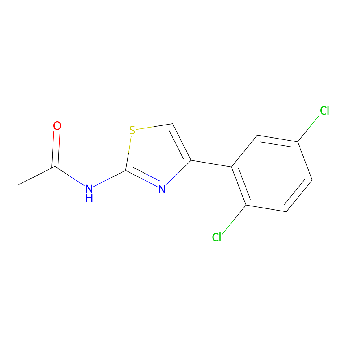 N-[4-(2,5-dichlorophenyl)-1,3-thiazol-2-yl]acetamide molecular structure, CAS 31119-04-7