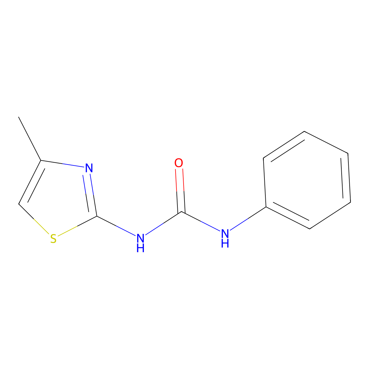 3-(4-Methyl-1,3-thiazol-2-yl)-1-phenylurea molecular structure, CAS 31119-06-9