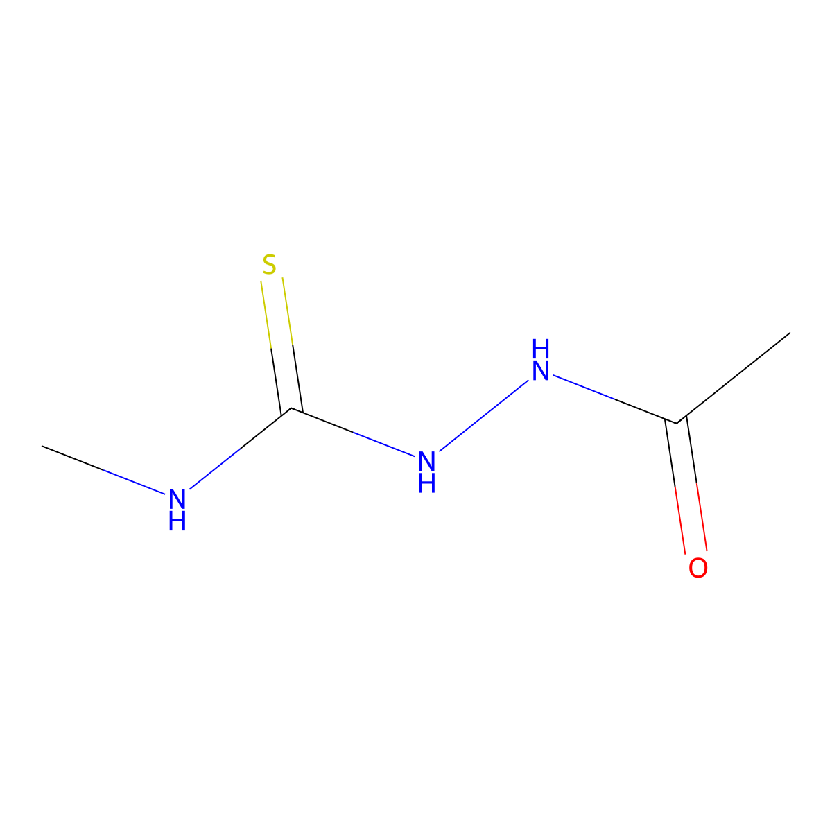 2-acetyl-N-methylhydrazinecarbothioamide molecular structure, CAS 31119-24-1