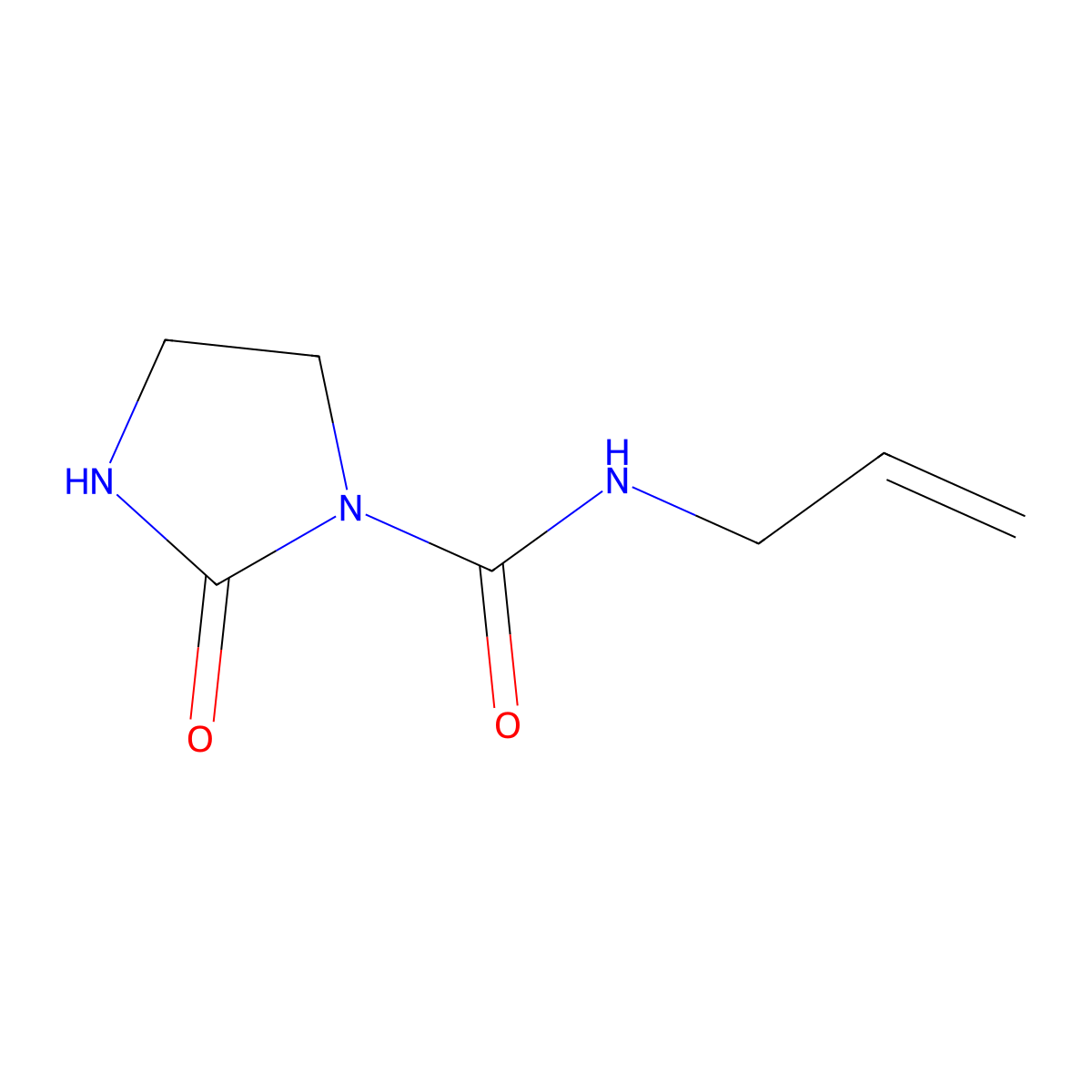 2-oxo-N-(prop-2-en-1-yl)imidazolidine-1-carboxamide molecular structure, CAS 31119-92-3