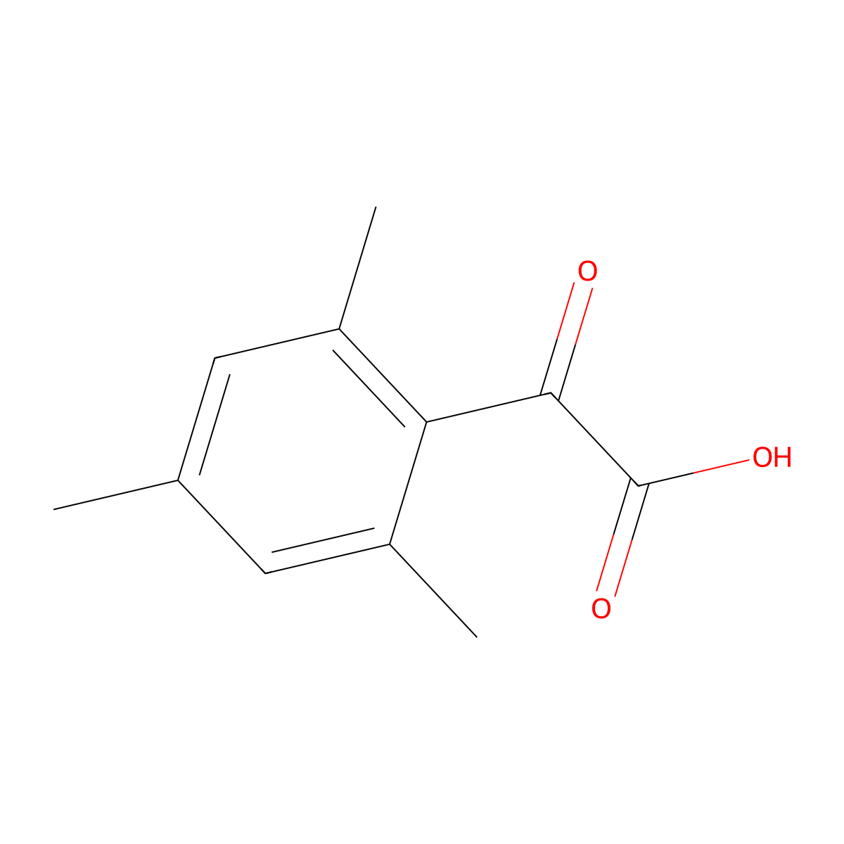 Mesitylglyoxylic acid molecular structure, CAS 3112-46-7