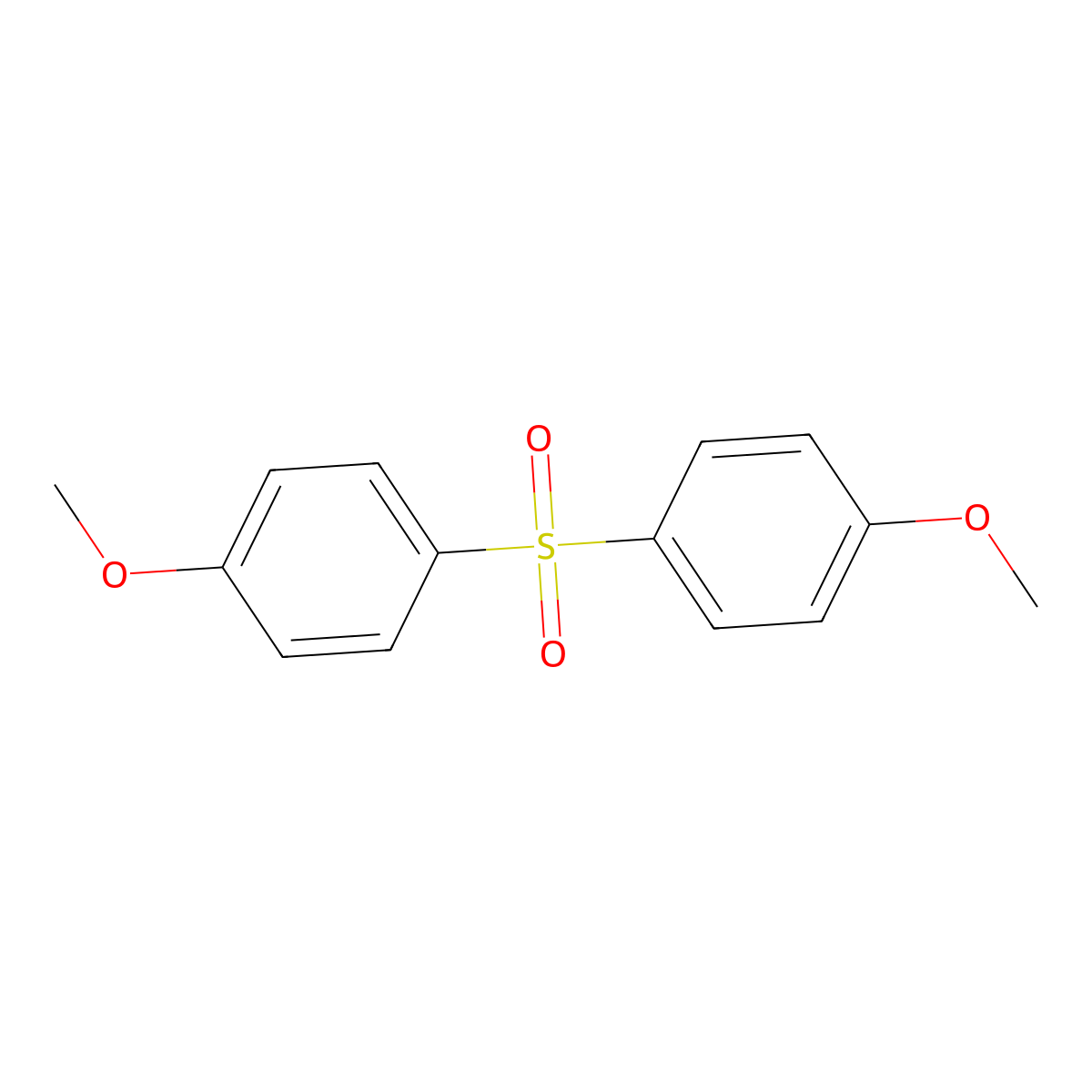 Bis(4-methoxyphenyl) sulfone molecular structure, CAS 3112-80-9