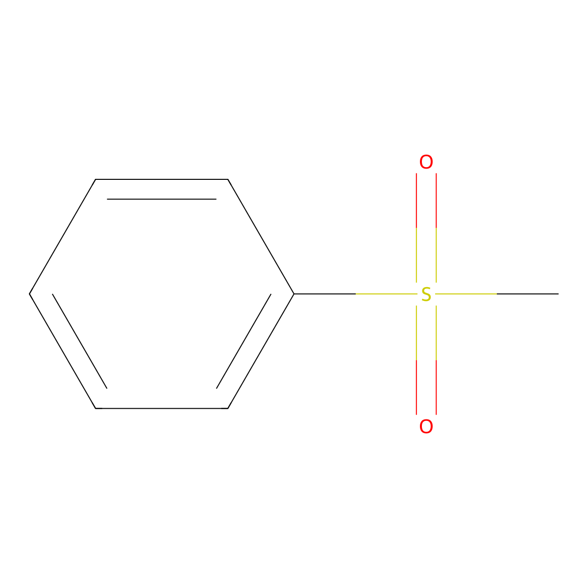 Methyl phenyl sulfone molecular structure, CAS 3112-85-4