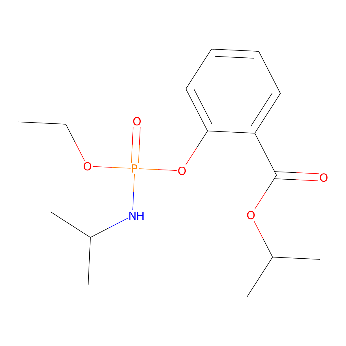 Propan-2-yl 2-({ethoxy[(propan-2-yl)amino]phosphoryl}oxy)benzoate molecular structure, CAS 31120-85-1