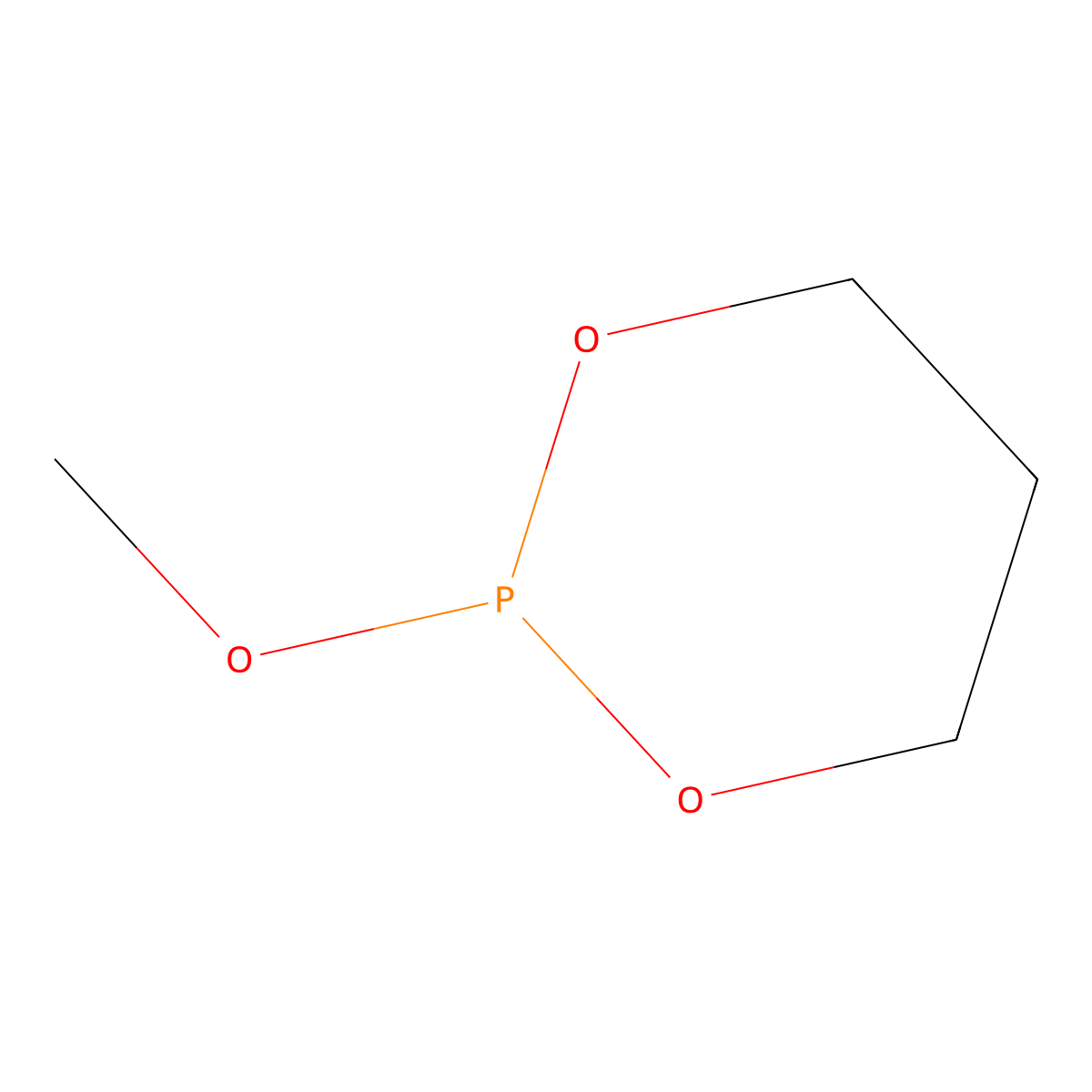 1,3,2-Dioxaphosphorinane, 2-methoxy- molecular structure, CAS 31121-06-9