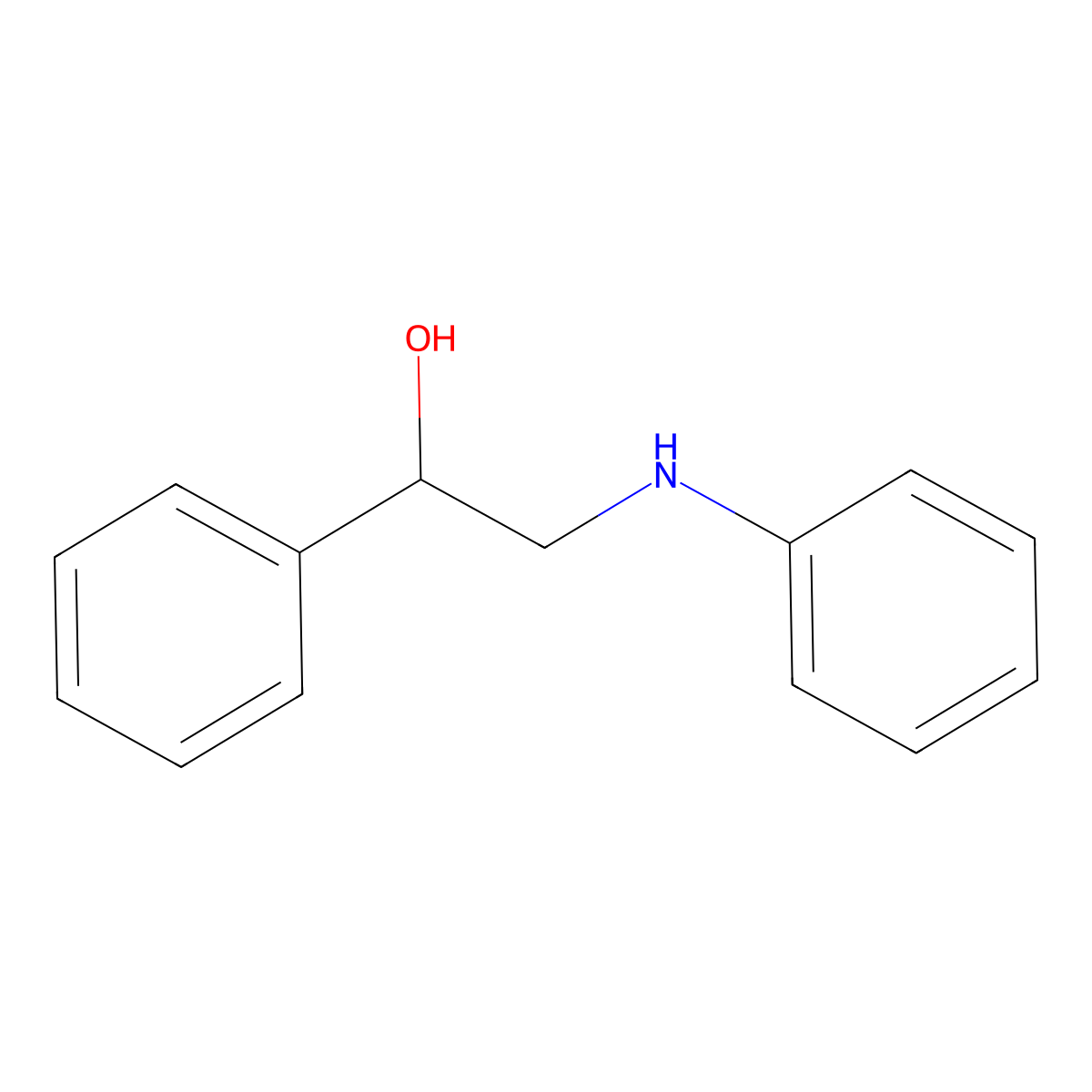 1-Phenyl-2-(phenylamino)ethan-1-ol molecular structure, CAS 31121-09-2