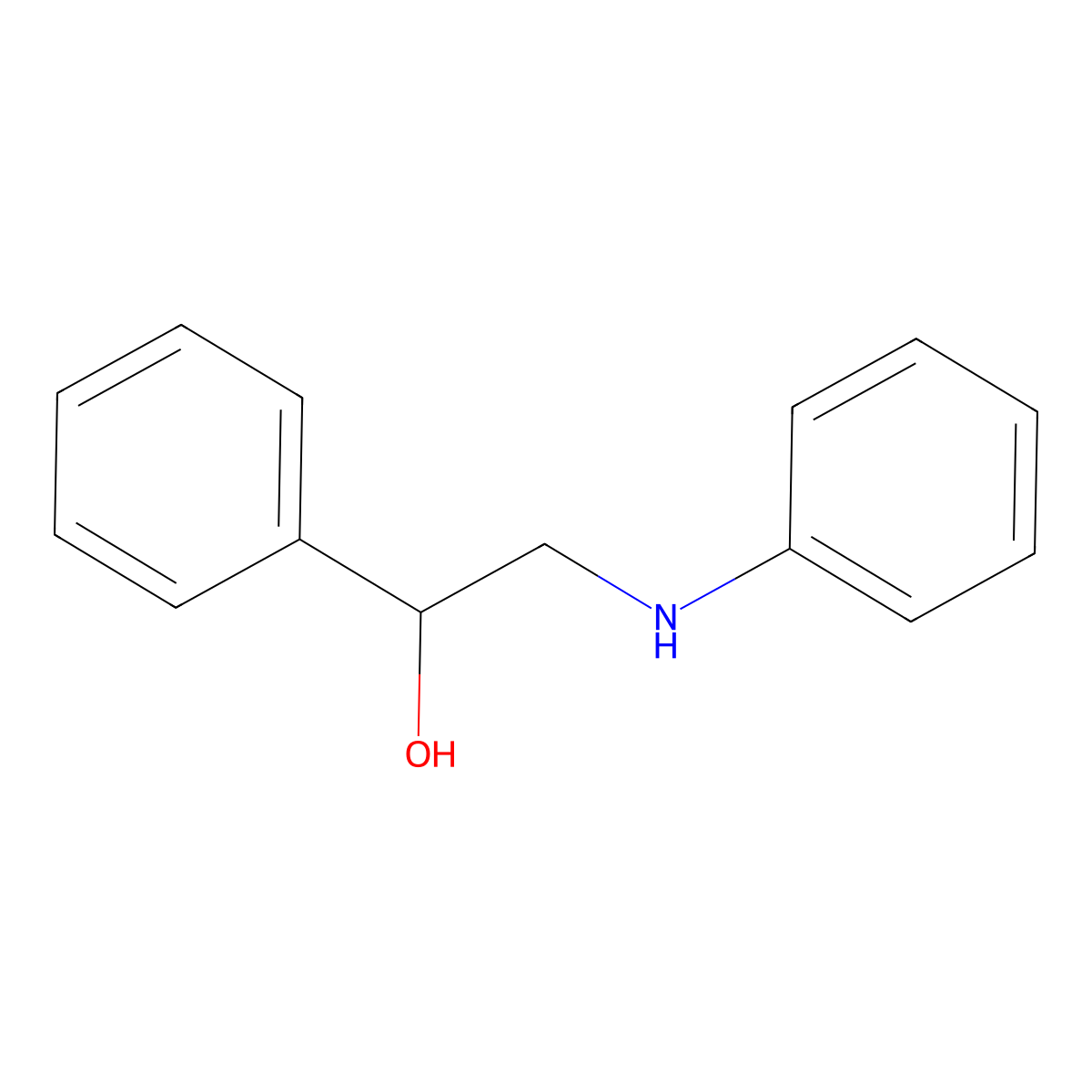1-Phenyl-2-(phenylamino)ethan-1-ol molecular structure, CAS 31121-09-2
