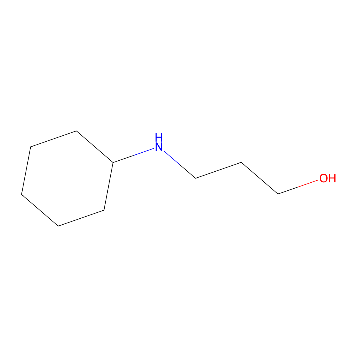 3-(Cyclohexylamino)propan-1-ol molecular structure, CAS 31121-12-7