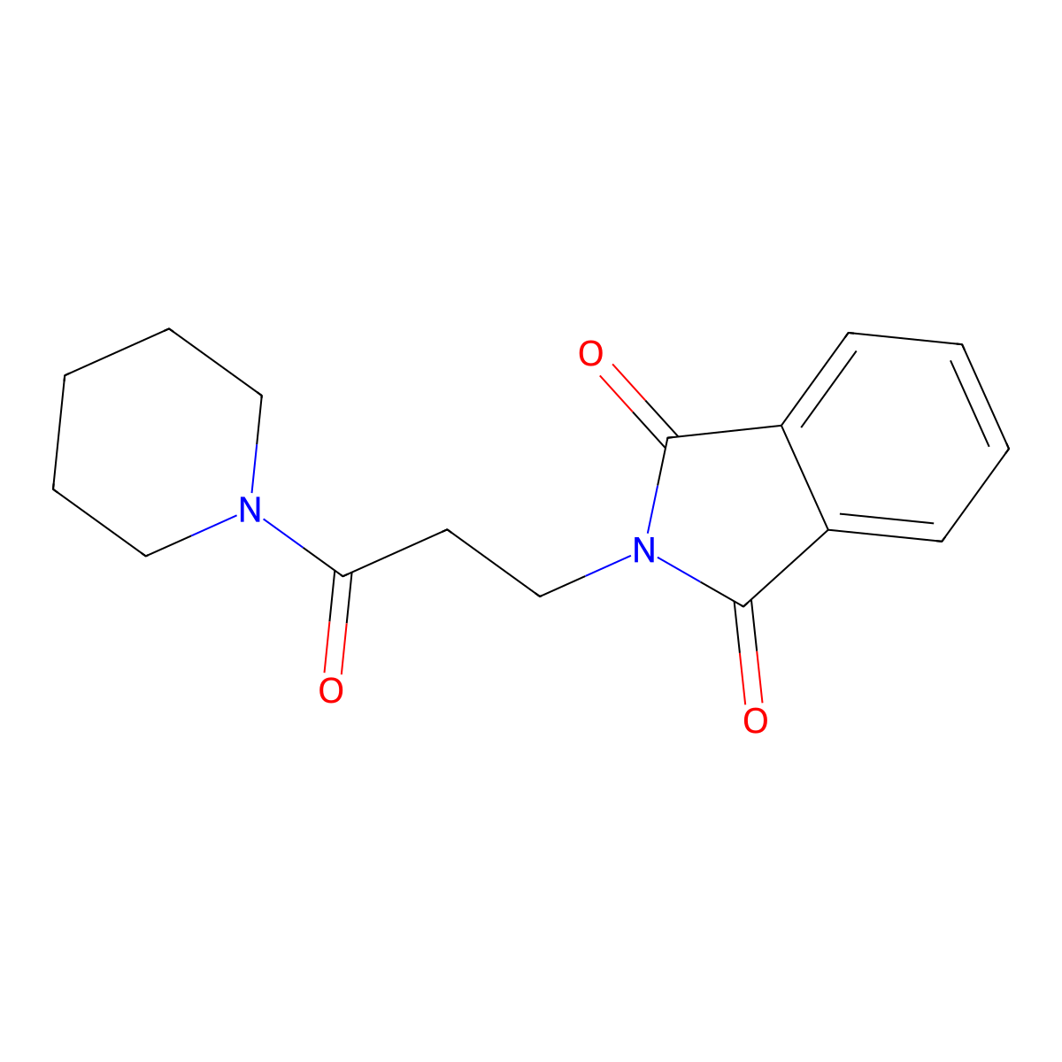 2-(3-Oxo-3-piperidin-1-yl-propyl)-isoindole-1,3-dione molecular structure, CAS 31122-64-2