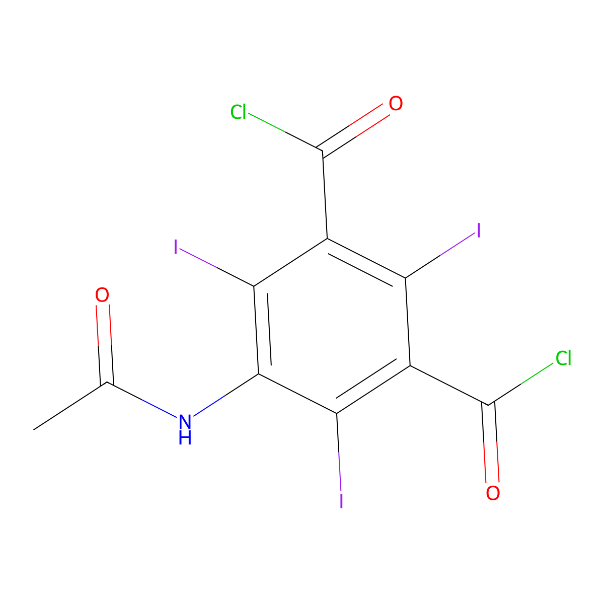 5-Acetamido-2,4,6-triiodoisophthaloyl dichloride molecular structure, CAS 31122-75-5