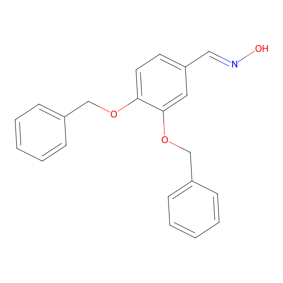 3,4-Bis(benzyloxy)benzaldehyde oxime molecular structure, CAS 31123-05-4