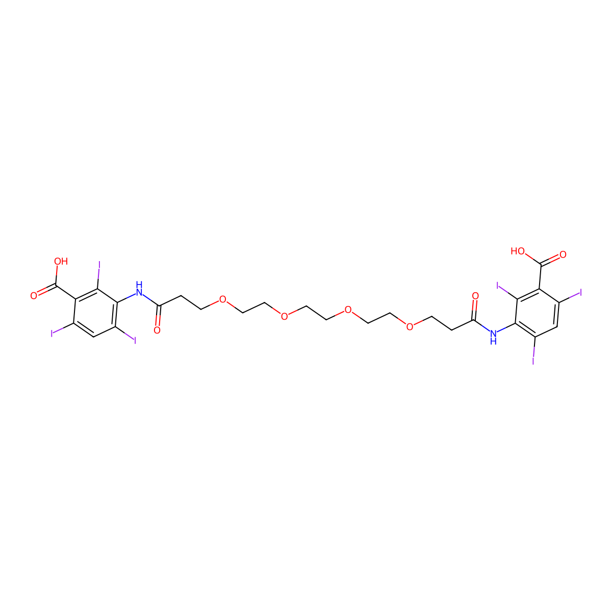 Iodoxamic Acid molecular structure, CAS 31127-82-9