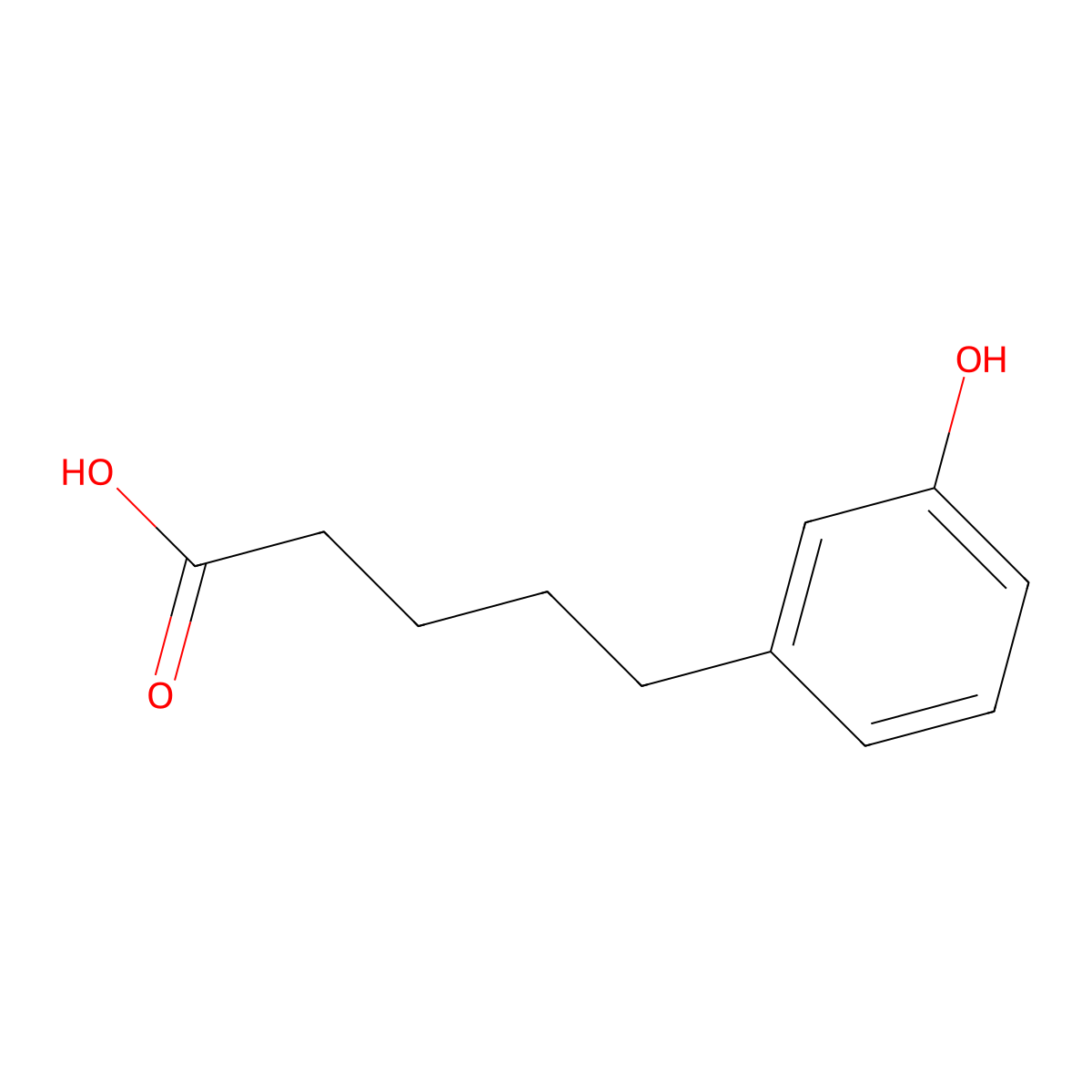 5-(3-Hydroxyphenyl)pentanoic Acid molecular structure, CAS 31129-95-0