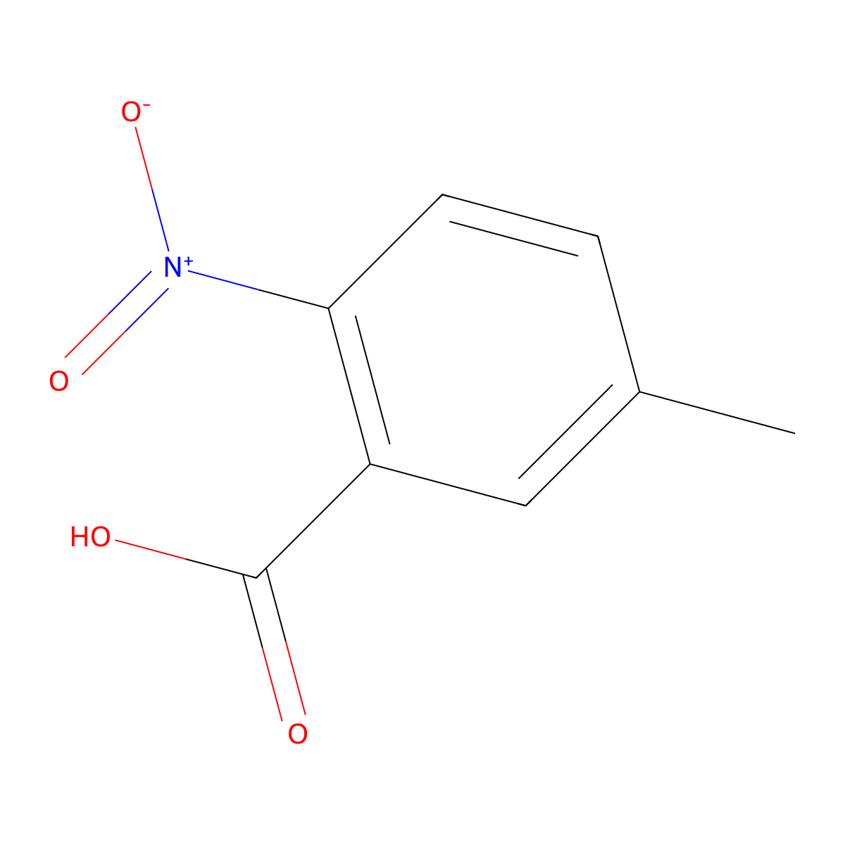 5-Methyl-2-nitrobenzoic acid molecular structure, CAS 3113-72-2