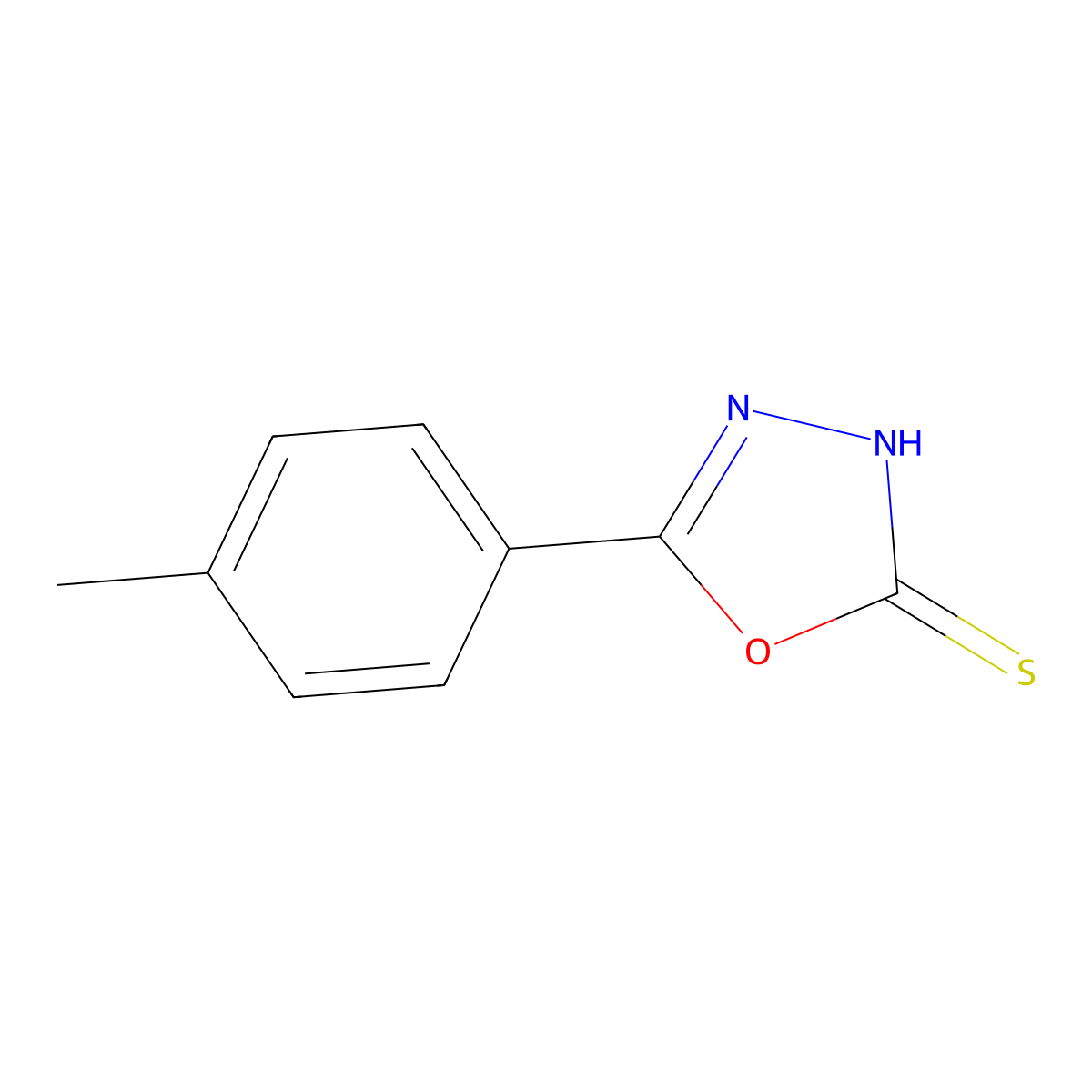5-(4-Methylphenyl)-1,3,4-oxadiazole-2-thiol molecular structure, CAS 31130-15-1