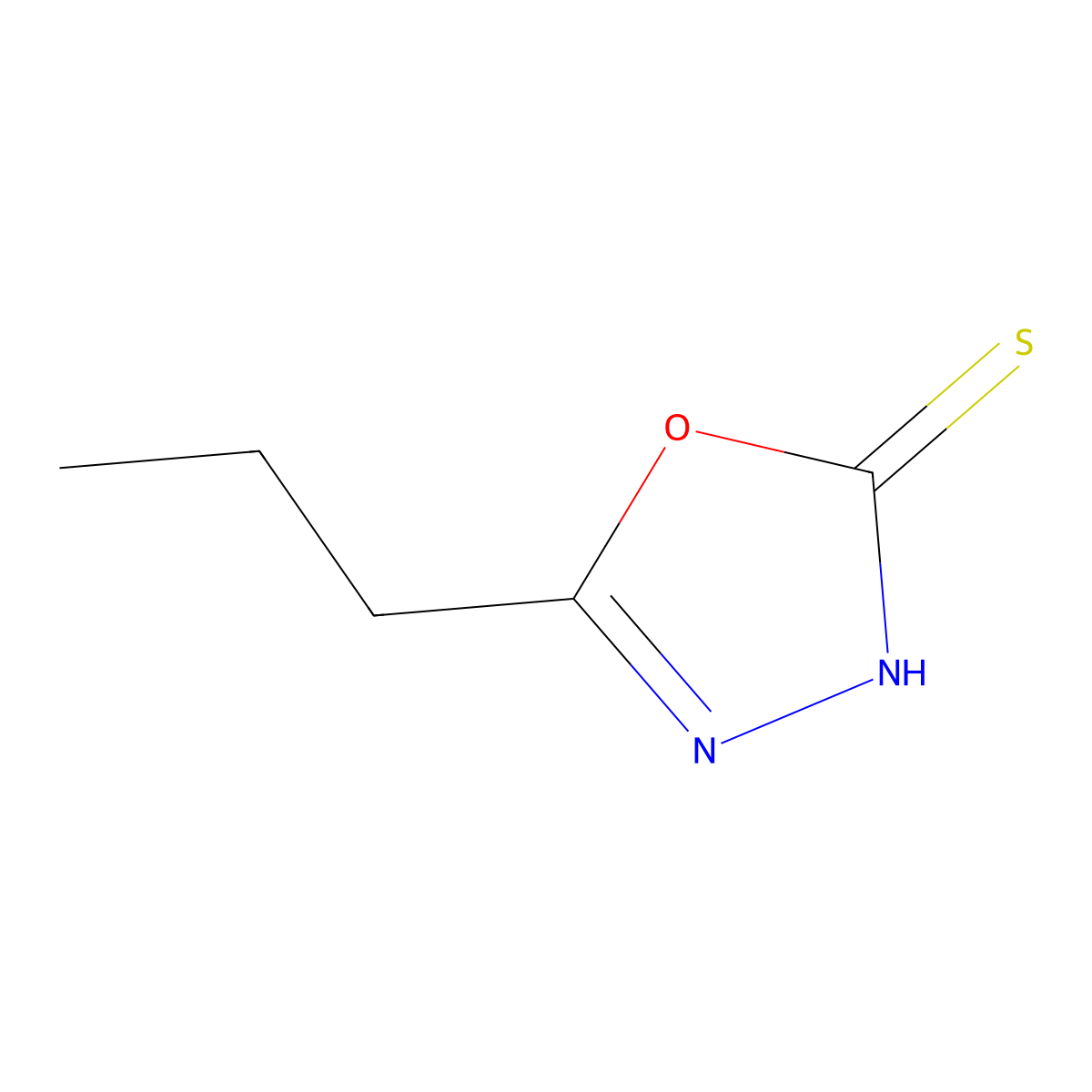 5-Propyl-1,3,4-oxadiazole-2-thiol molecular structure, CAS 31130-16-2