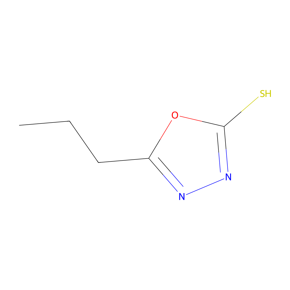 5-Propyl-1,3,4-oxadiazole-2-thiol molecular structure, CAS 31130-16-2