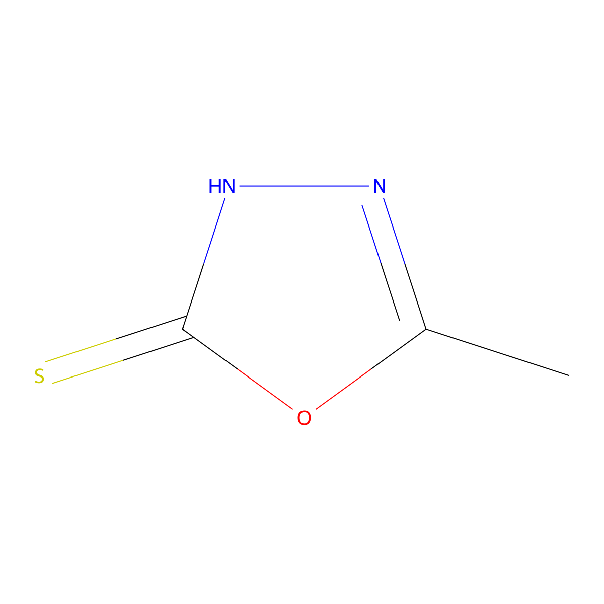 5-Methyl-1,3,4-oxadiazole-2-thiol molecular structure, CAS 31130-17-3
