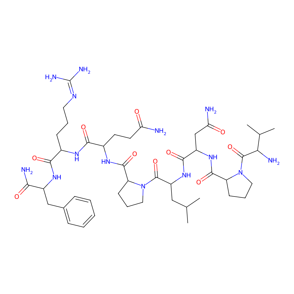 H-Val-pro-asn-leu-pro-gln-arg-phe-NH2 molecular structure, CAS 311309-27-0