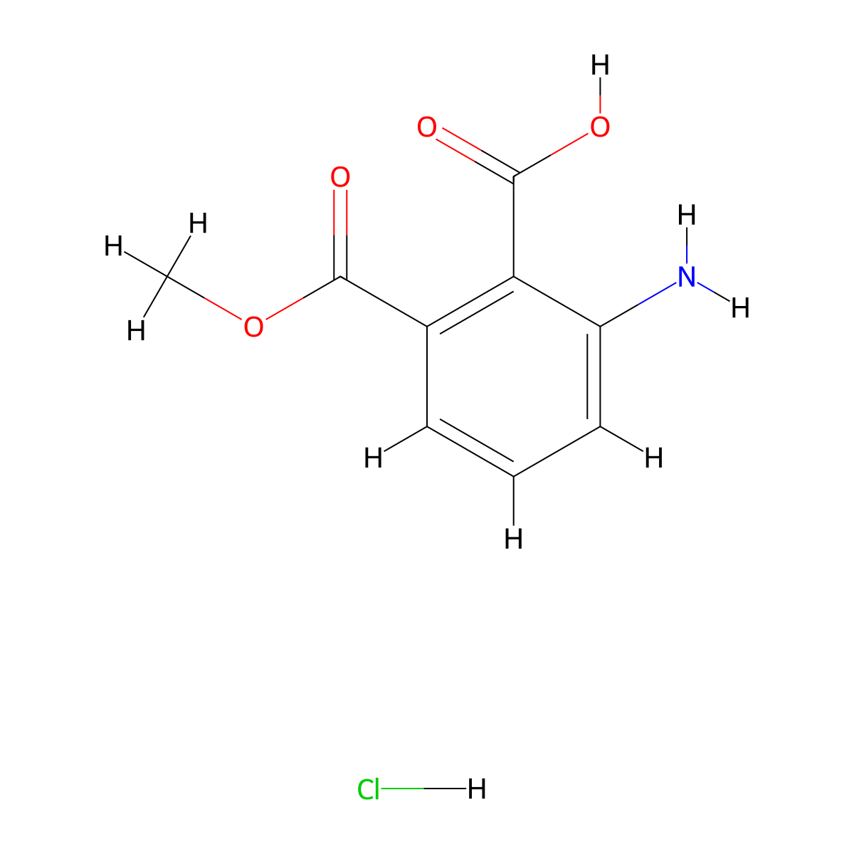2-Amino-6-(methoxycarbonyl)benzoic Acid Hydrochloride molecular structure, CAS 311310-97-1