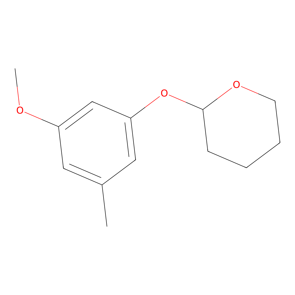 2-(3-Methoxy-5-methylphenoxy)tetrahydropyran molecular structure, CAS 311313-44-7