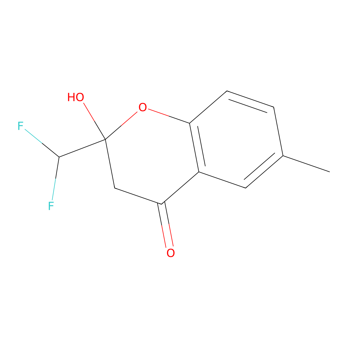 2-(Difluoromethyl)-2-hydroxy-6-methylchroman-4-one molecular structure, CAS 311314-07-5