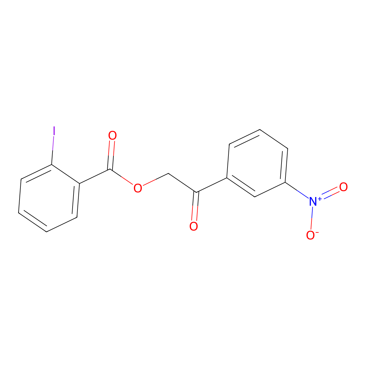 2-(3-Nitrophenyl)-2-oxoethyl 2-iodobenzoate molecular structure, CAS 311314-26-8