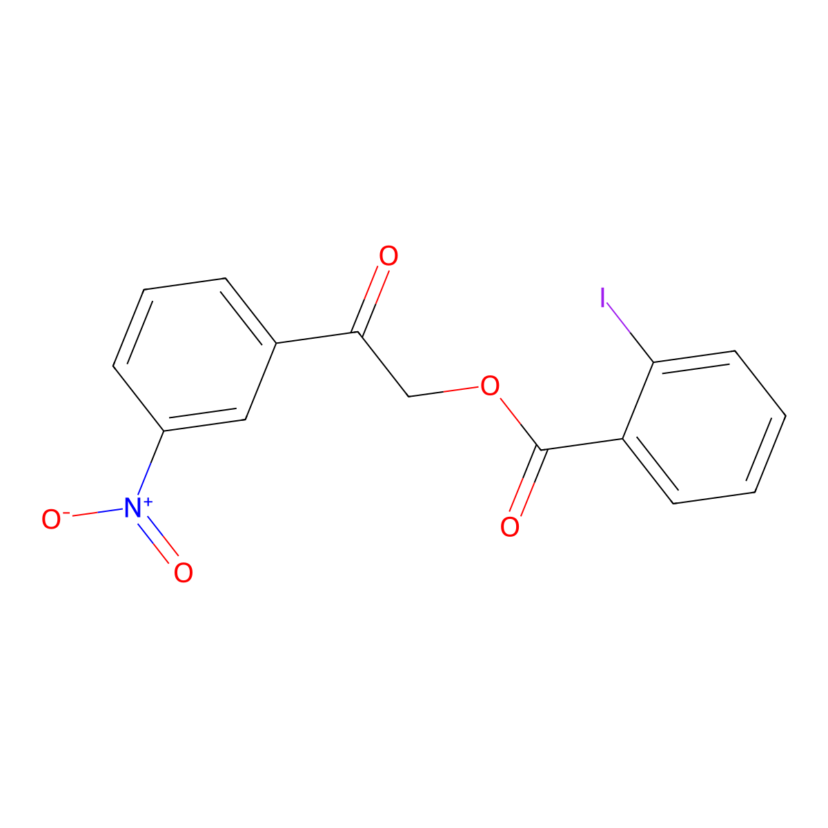 2-(3-Nitrophenyl)-2-oxoethyl 2-iodobenzoate molecular structure, CAS 311314-26-8
