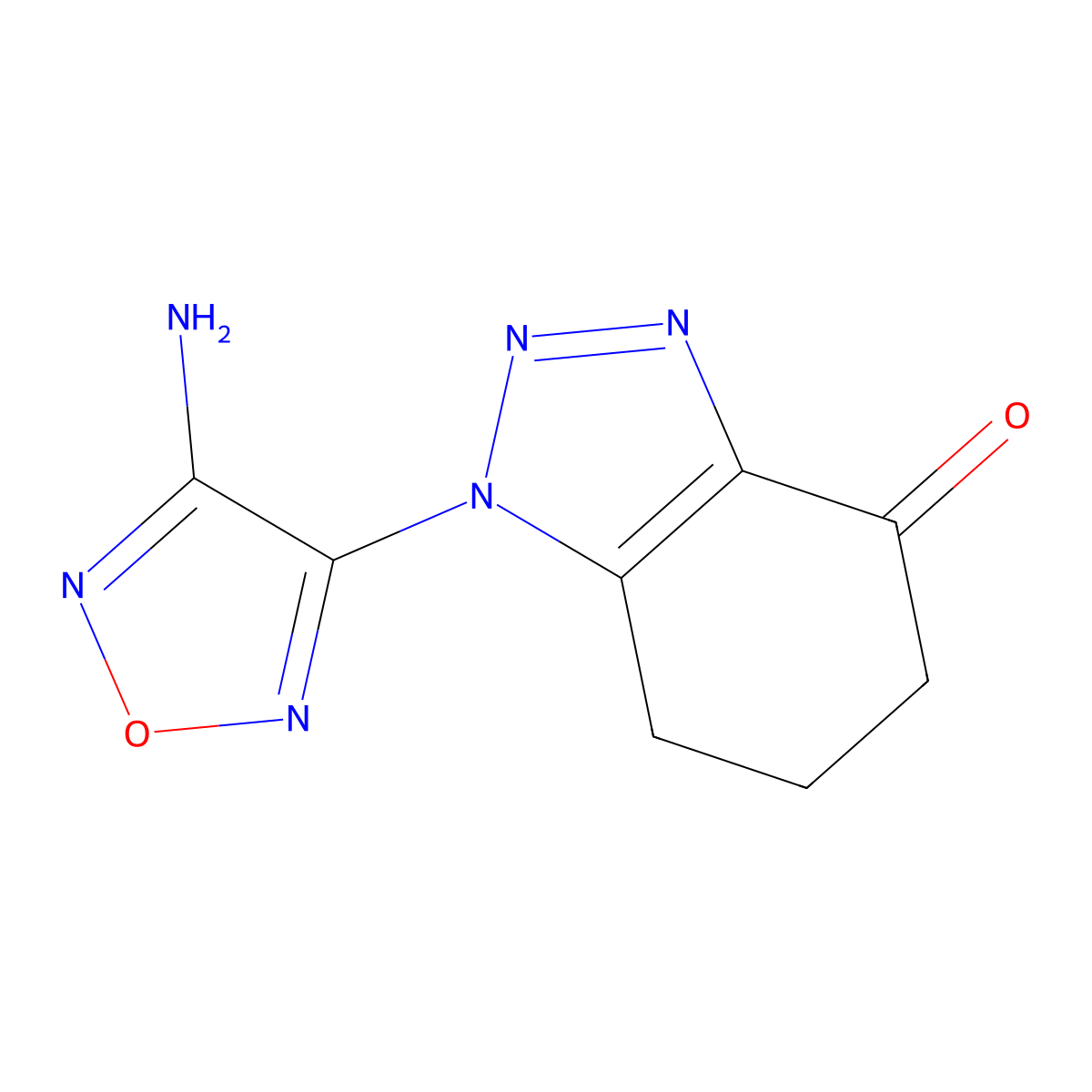 1-(4-Amino-1,2,5-oxadiazol-3-yl)-1,5,6,7-tetrahydro-4H-benzotriazol-4-one molecular structure, CAS 311314-89-3