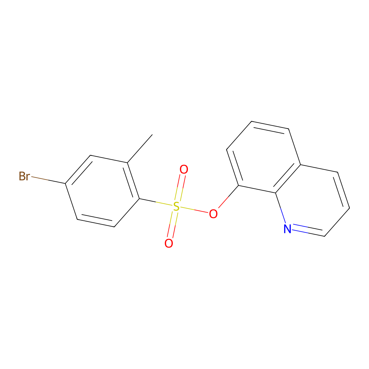 Quinolin-8-yl 4-bromo-2-methylbenzenesulfonate molecular structure, CAS 311315-36-3