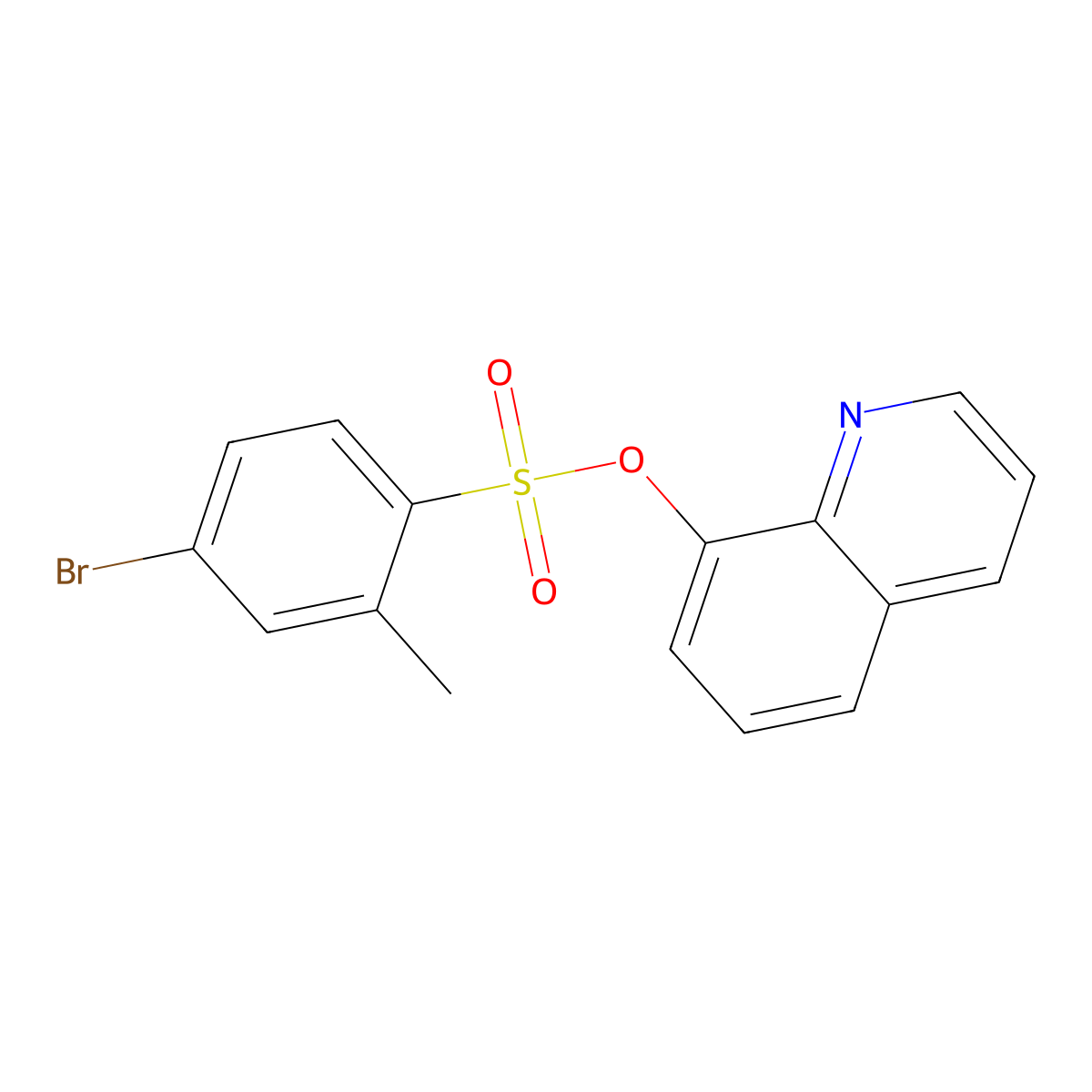 Quinolin-8-yl 4-bromo-2-methylbenzenesulfonate molecular structure, CAS 311315-36-3