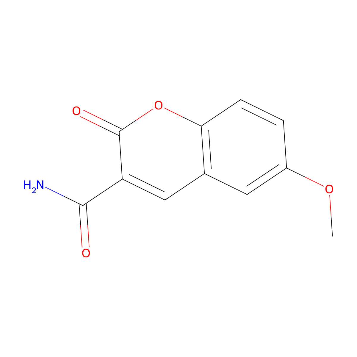 6-methoxy-2-oxo-2H-chromene-3-carboxamide molecular structure, CAS 311315-38-5