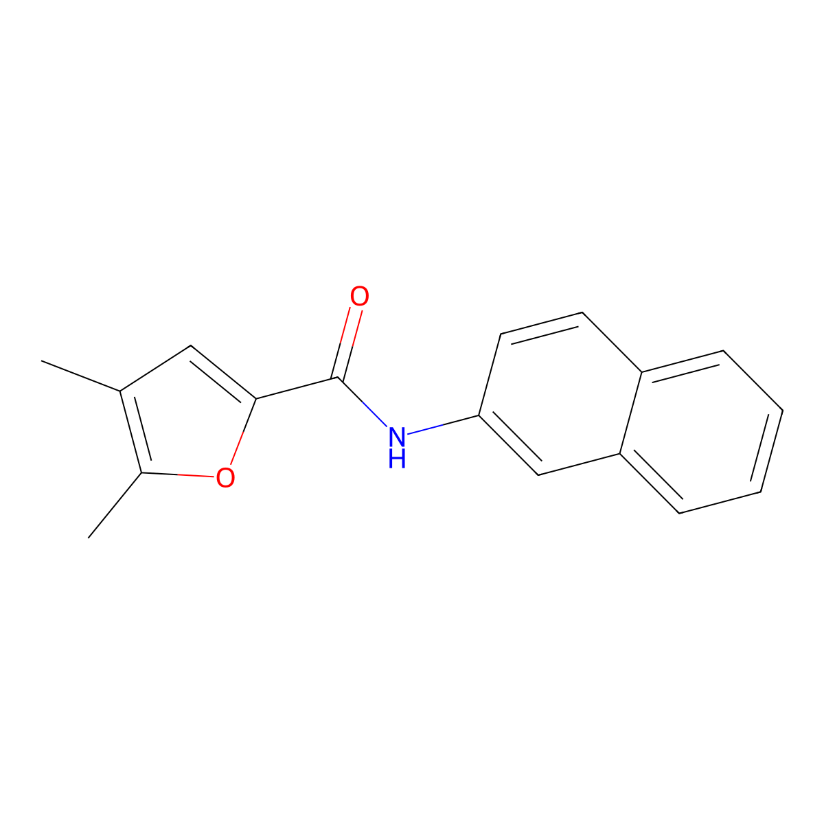 4,5-dimethyl-N-naphthalen-2-ylfuran-2-carboxamide molecular structure, CAS 311315-71-6
