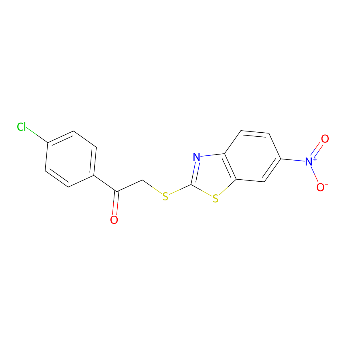 1-(4-Chlorophenyl)-2-[(6-nitro-1,3-benzothiazol-2-yl)sulfanyl]ethanone molecular structure, CAS 311315-79-4