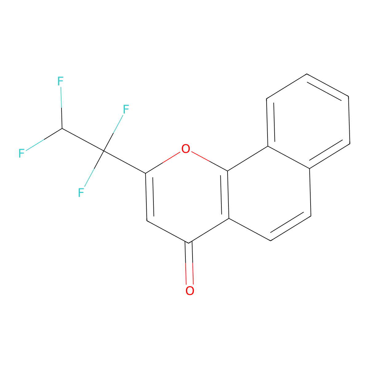 2-(1,1,2,2-Tetrafluoroethyl)benzo[h]chromen-4-one molecular structure, CAS 311316-39-9