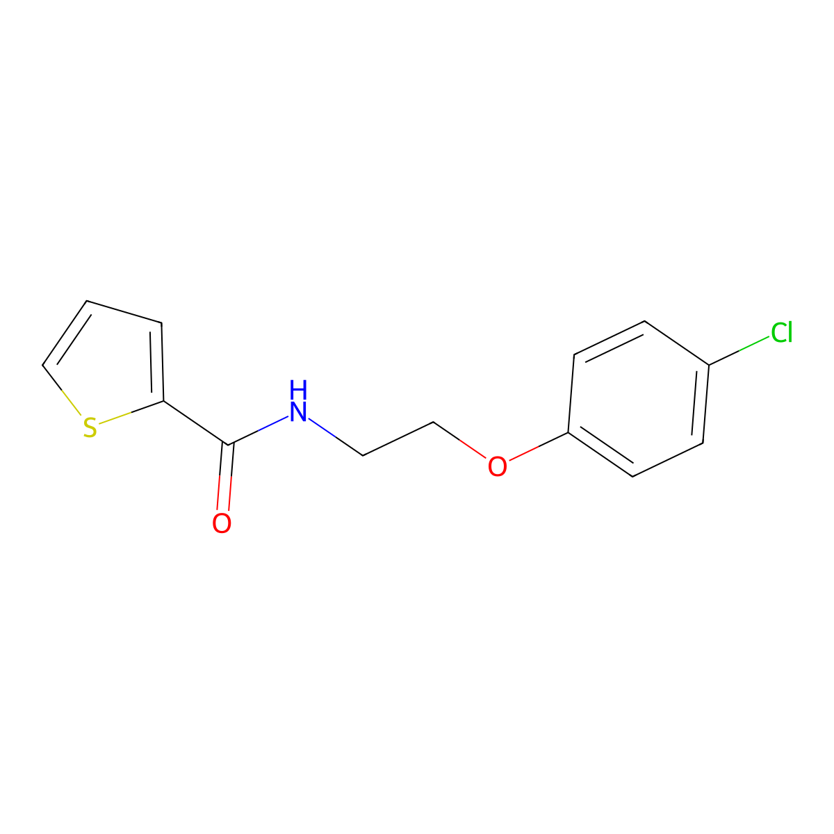 N-[2-(4-chlorophenoxy)ethyl]thiophene-2-carboxamide molecular structure, CAS 311316-42-4