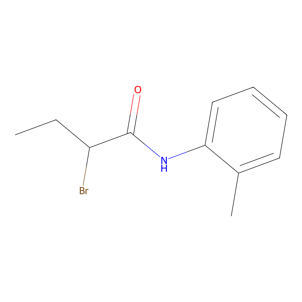 2-bromo-N-(2-methylphenyl)butanamide molecular structure, CAS 311316-64-0