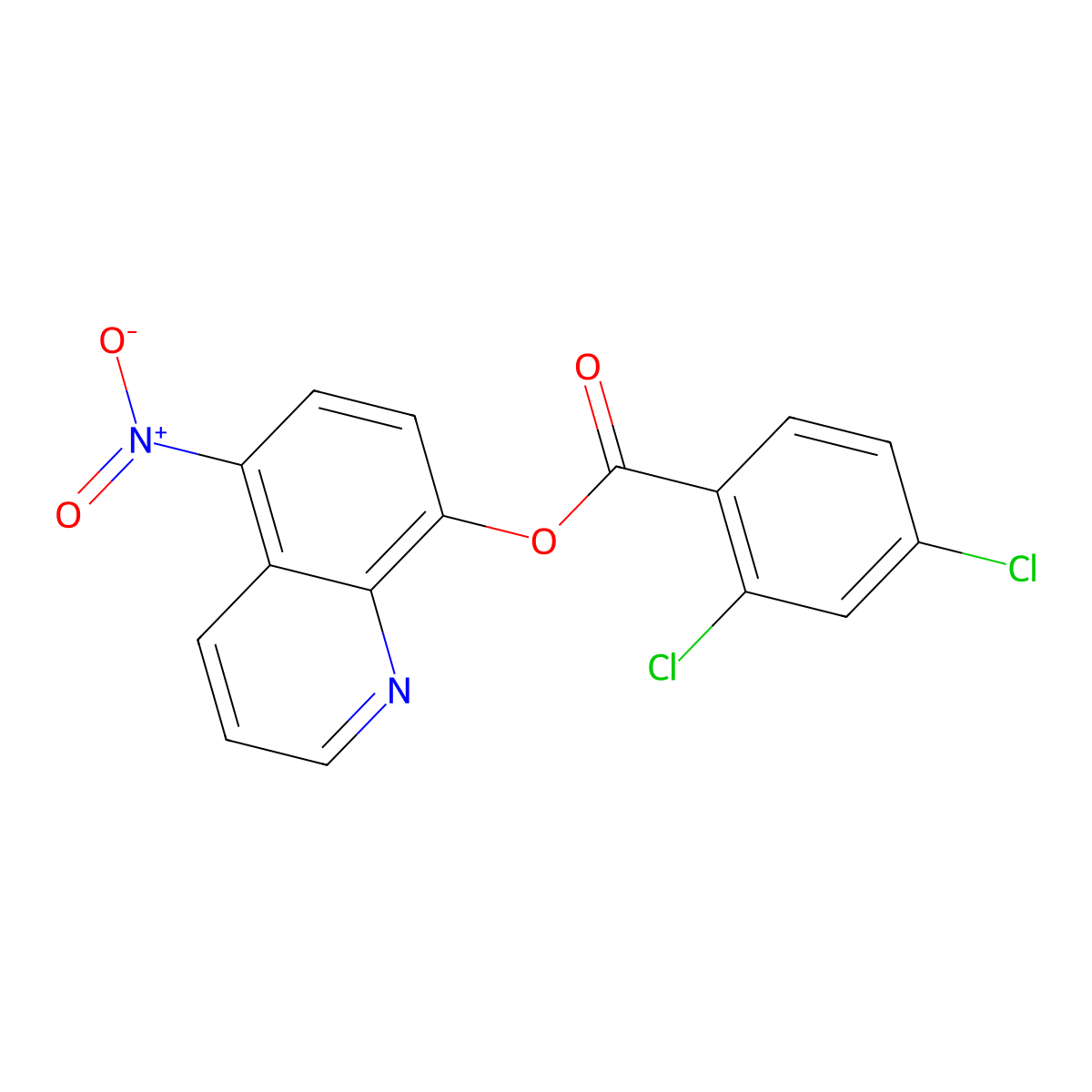 5-Nitroquinolin-8-yl 2,4-dichlorobenzoate molecular structure, CAS 311316-96-8